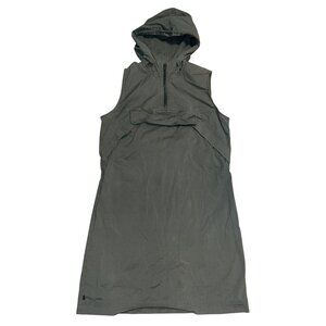 Vintage Y2K Ralph Lauren Olive Green Hooded Mini Dress | Utilitarian Style | Siz